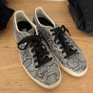 Puma Clyde snakeskin sneakers